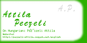 attila peczeli business card